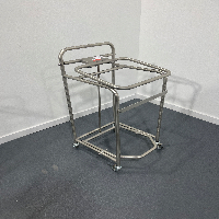 Set of 5 Pedal Bin Trolley Carts, Racking, and Shelving image 0